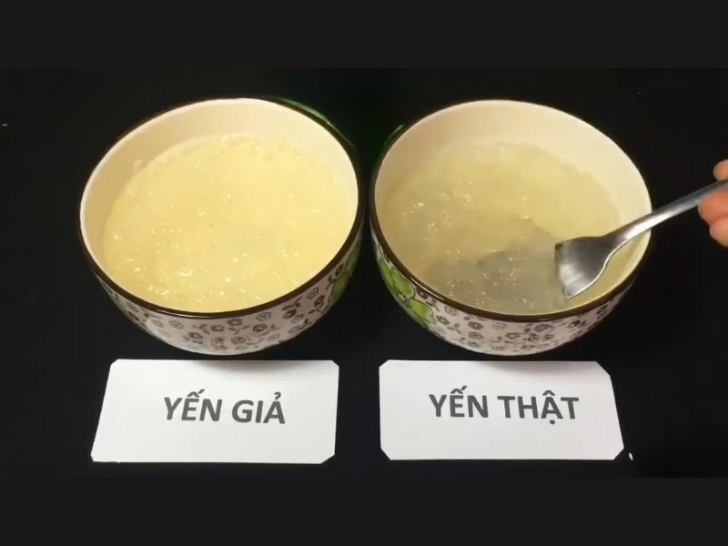Cách phân biệt yến thật giả