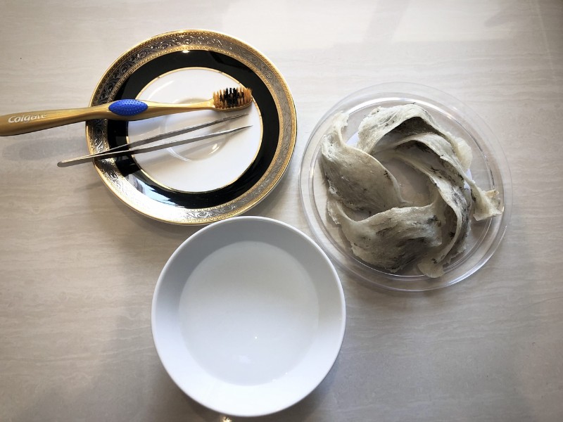 yến thô, yến sào song tiên, nhặt lông yến