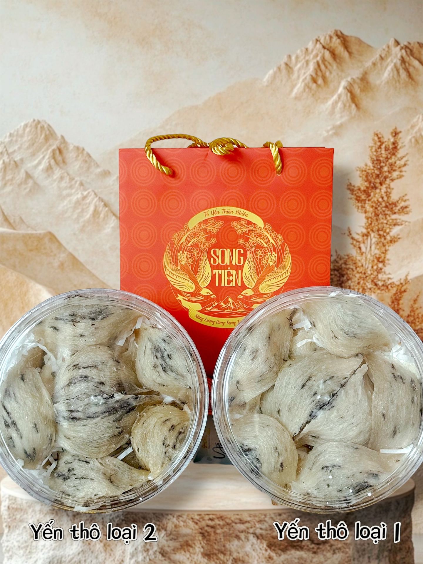 yến thô, yến sào song tiên, nhặt lông yến