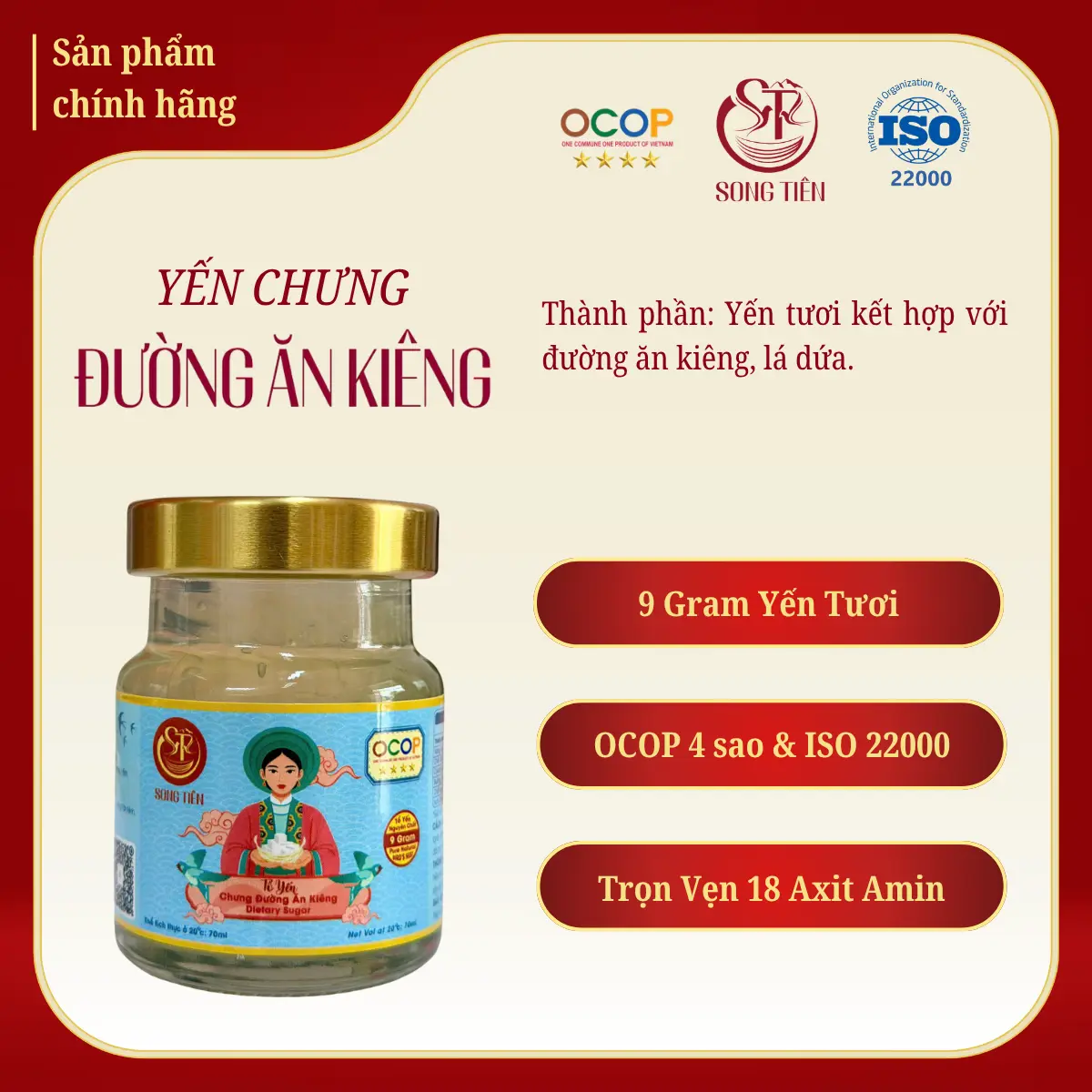 Yến chưng đường ăn kiêng