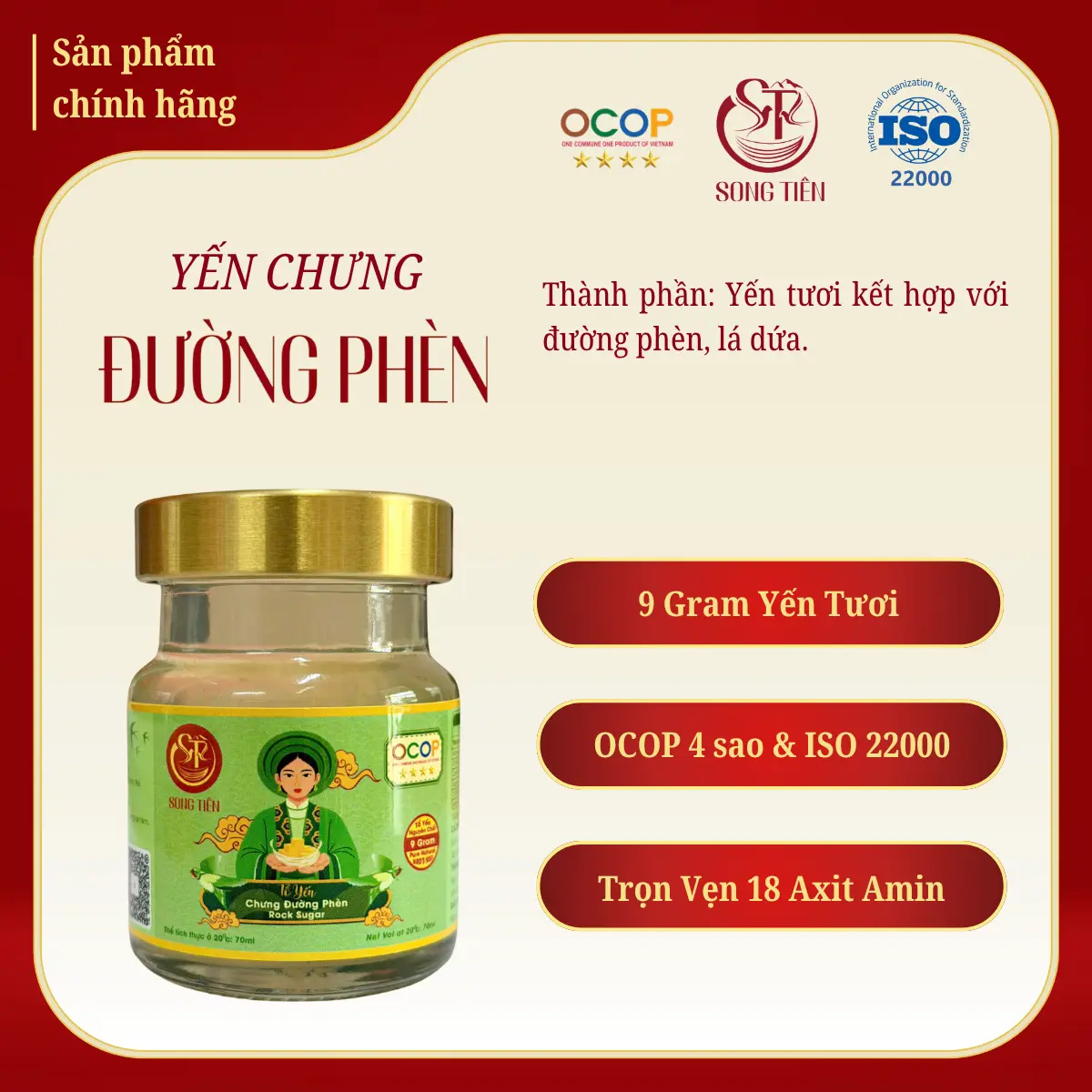Yến chưng đường phèn